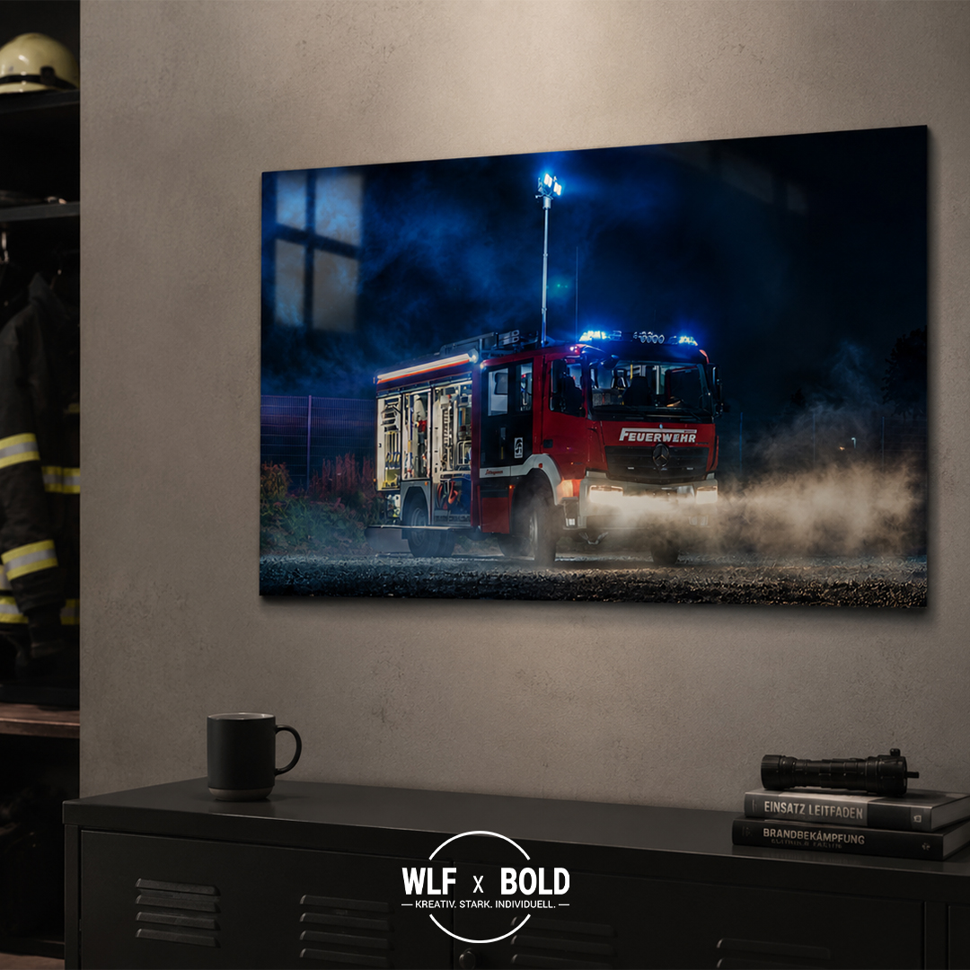 Metallposter Feuerwehr